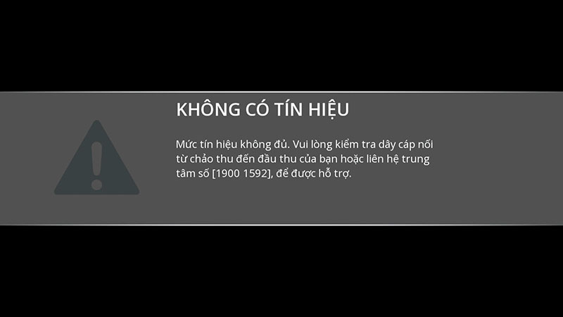 Do sự cố tín hiệu truyền hình