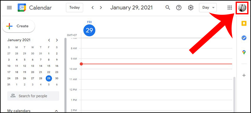 Bước 1: Bạn truy cập vào Google Calendar 