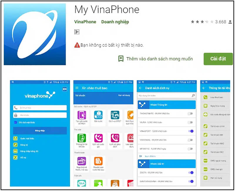 Ứng dụng Vinaphone của tôi