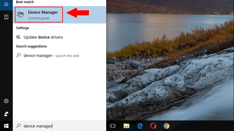 Nhập từ khóa device manager