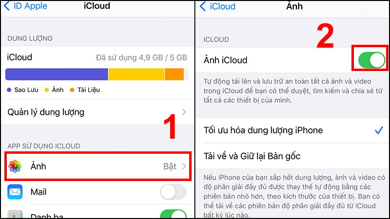 Sao chép hình ảnh từ máy tính vào iPhone thông qua iCloud