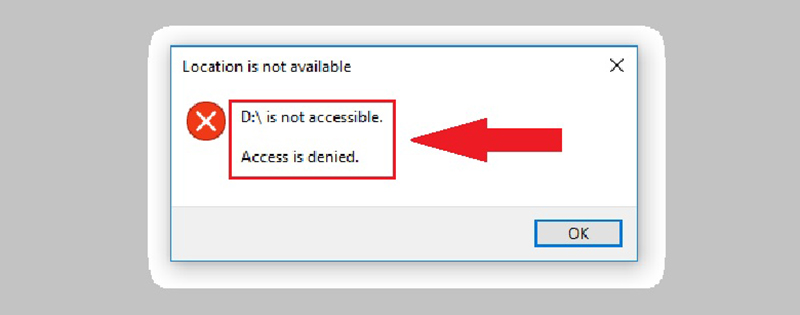 Thông báo không thể truy cập vào tệp trong ổ cứng di động, USB