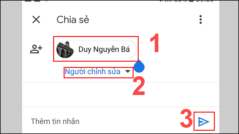 Chọn người để chia sẻ và cách họ có thể sử dụng tệp của bạn