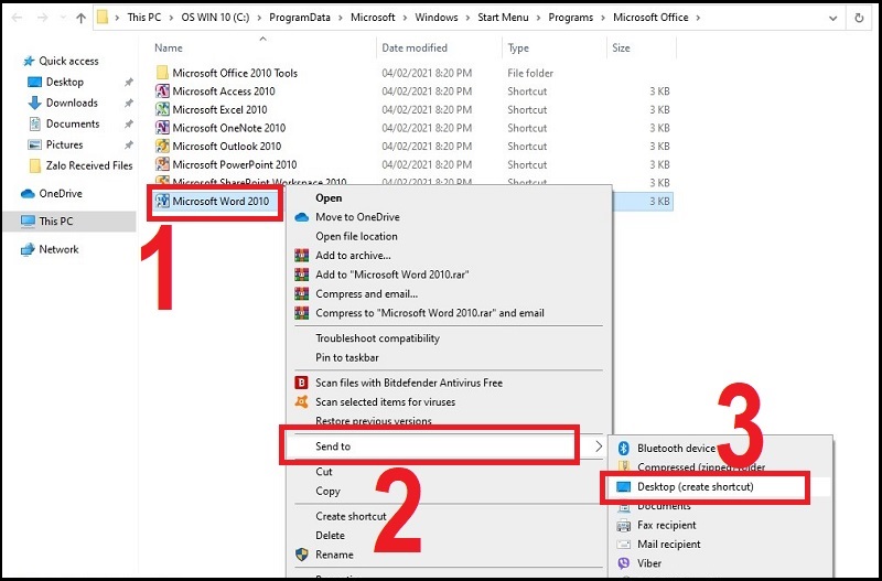 Cách đưa biểu tượng Word ra Desktop Cách đưa biểu tượng Word ra Desktop