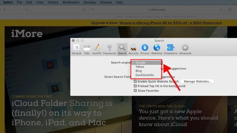 Chọn một c&ocirc;ng cụ t&igrave;m kiếm để thay thế