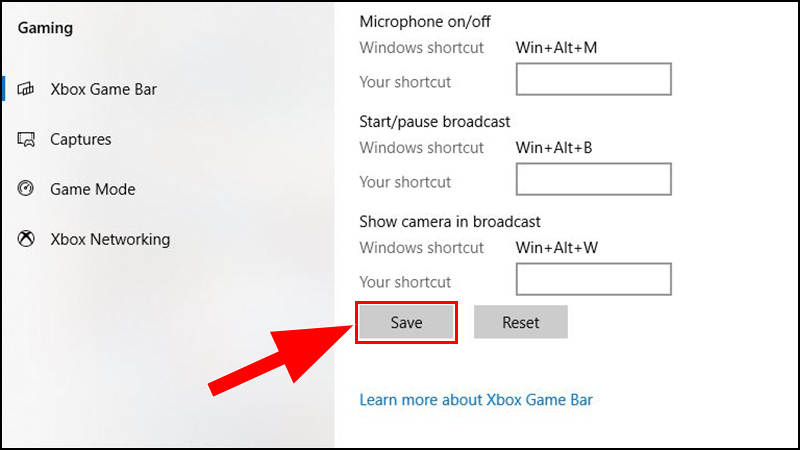 Nhấn n&uacute;t Save để lưu những thay đổi