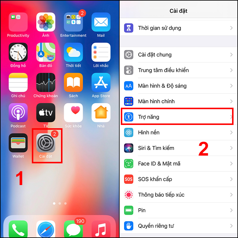 hiết lập c&agrave;i đặt Back Tap