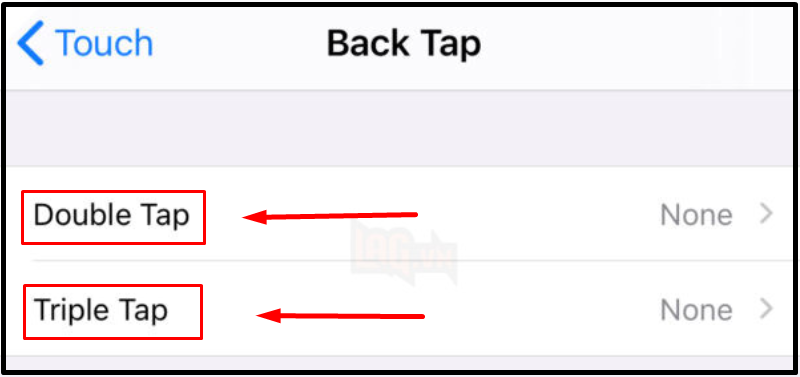 T&ugrave;y chọn nhấn mặt lưng