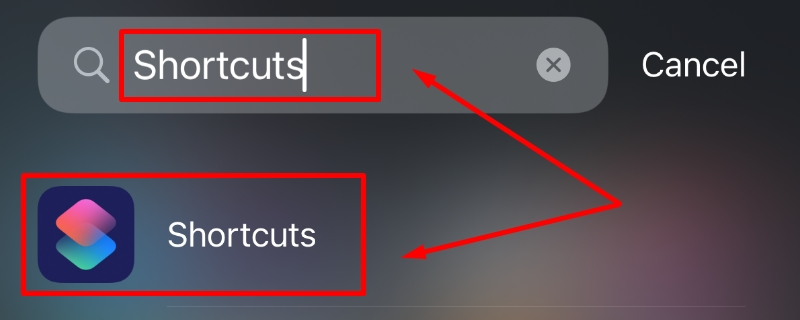 Khởi động ứng dụng Shortcuts (Ph&iacute;m tắt)