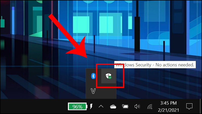 Nhấn đúp chuột vào biểu tượng Windows Security