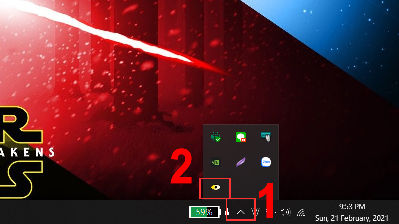 Nhấp v&agrave;o biểu tượng ứng dụng