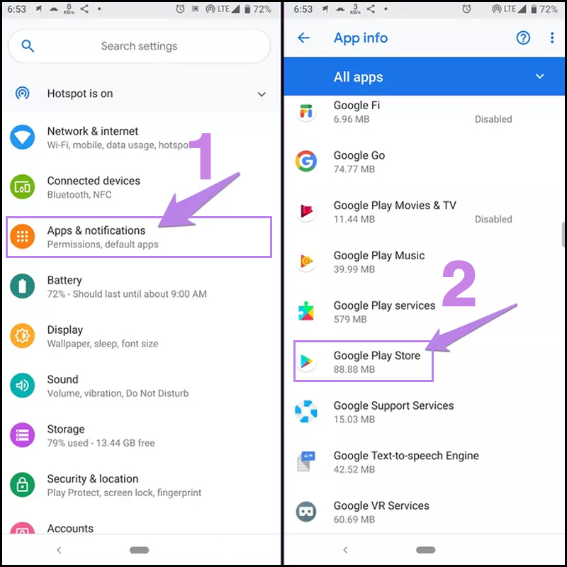 X&oacute;a dữ liệu v&agrave; cache tr&ecirc;n CH Play