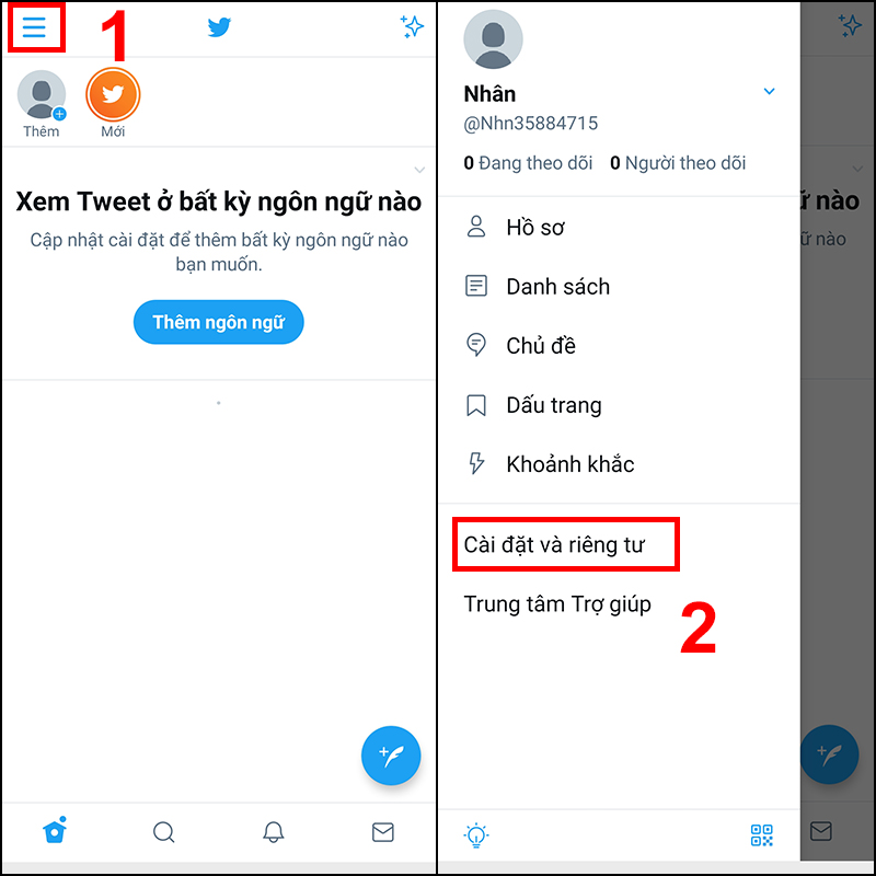 tắt hiệu ứng âm thanh twitter