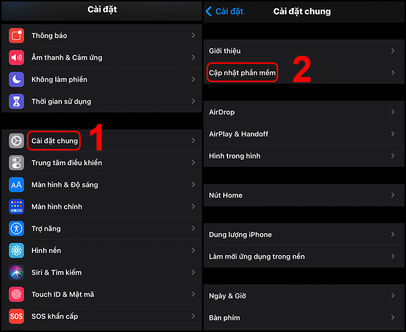 Cập nhật iPhone