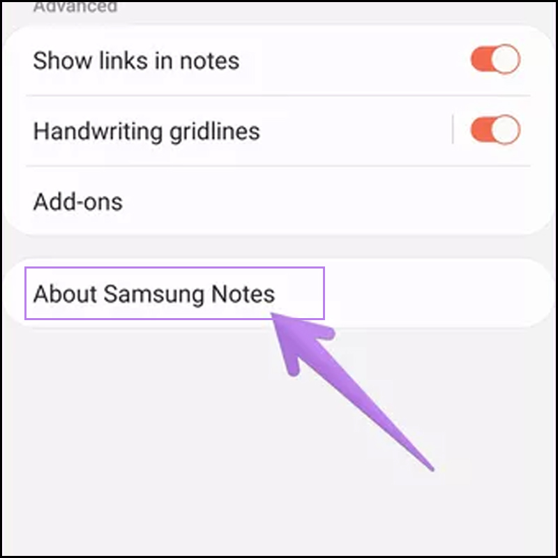 Cập nhật từ Samsung Notes