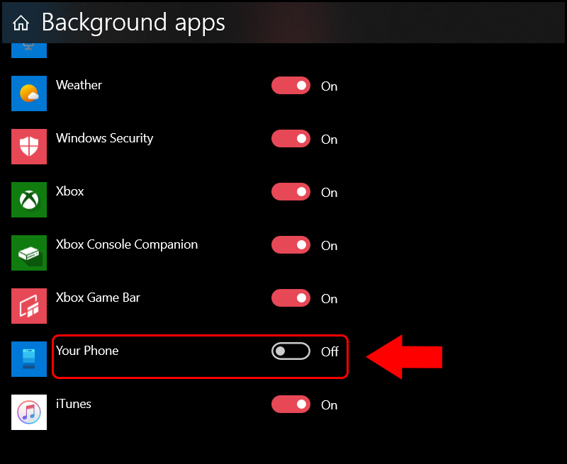 C&aacute;ch tắt thư mục yourphone.exe 