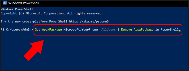 X&oacute;a thư mục yourphone.exe