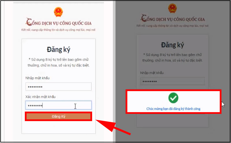 Nhập v&agrave; x&aacute;c thực mật khẩu
