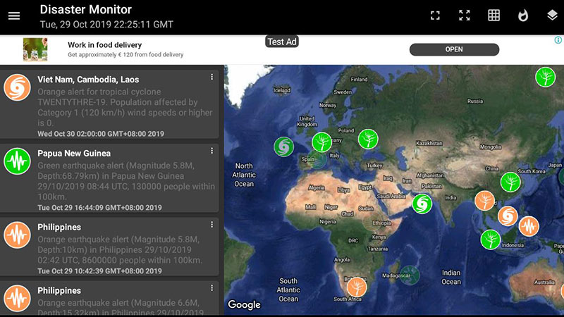 Ứng dụng Natural Disaster Monitor