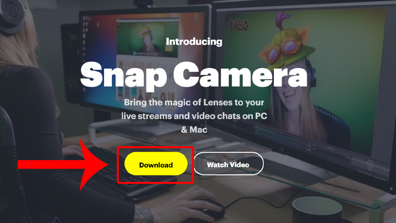 Vào trang tải Snap Camera và click chọn Download