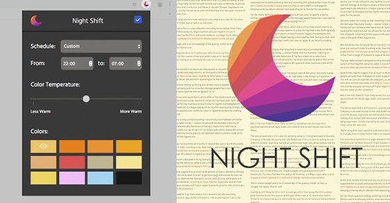 Cách bảo vệ mắt khi sử dụng máy tính bằng tiện ích Night Shift