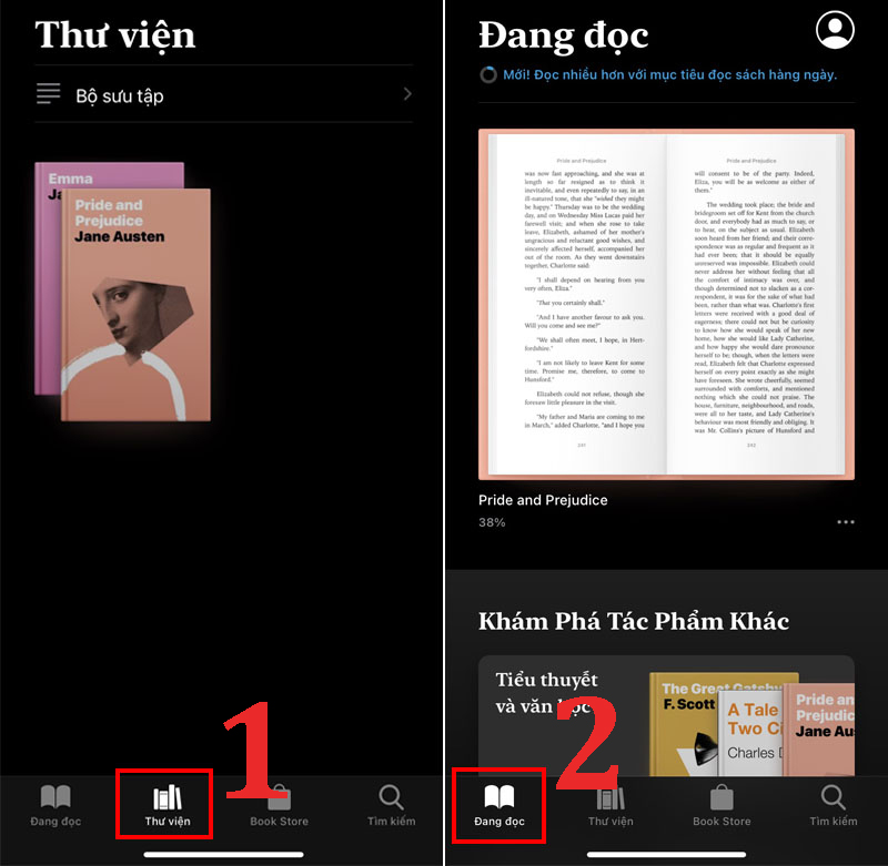  Để đọc cuốn s&aacute;ch m&agrave; bạn đ&atilde; tải, v&agrave;o mục Thư viện, chọn s&aacute;ch muốn đọc > Bấm Đọc
