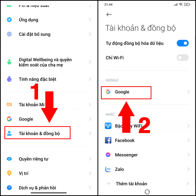  Gỡ v&agrave; th&ecirc;m lại t&agrave;i khoản Google