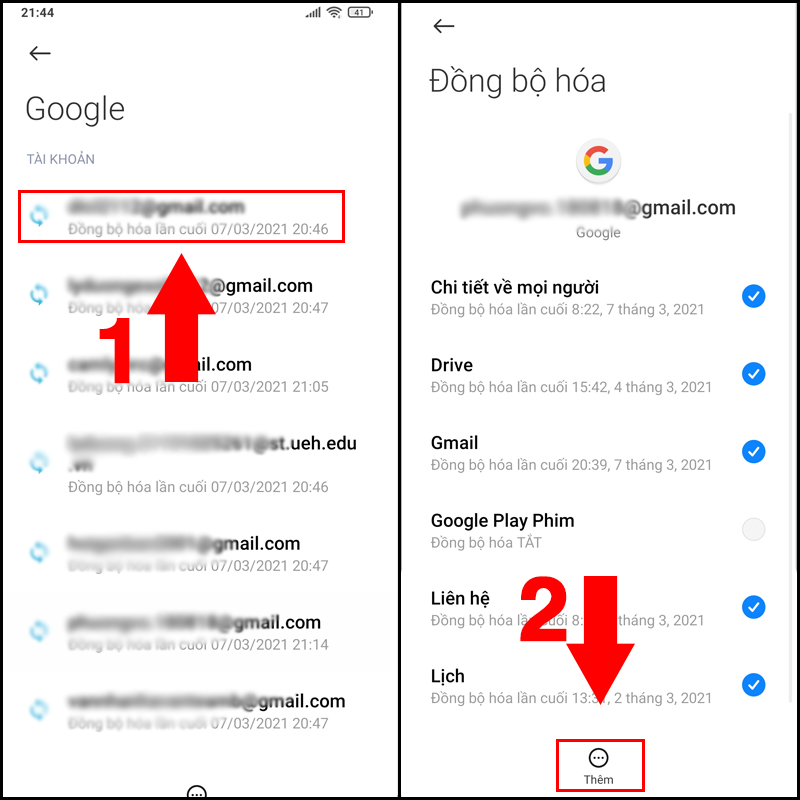 Gỡ v&agrave; th&ecirc;m lại t&agrave;i khoản Google