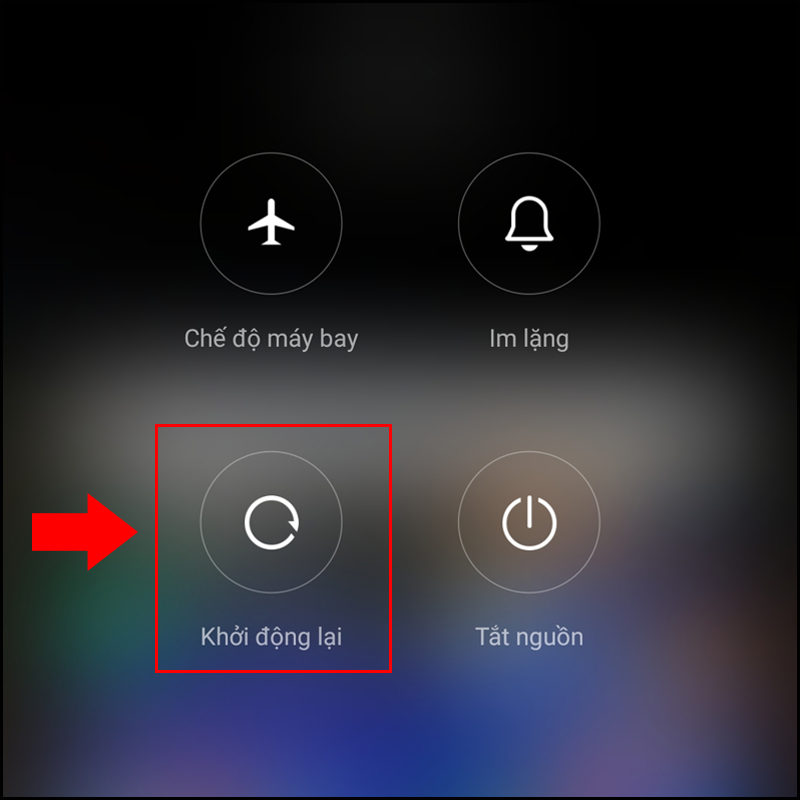 Khởi động lại điện thoại