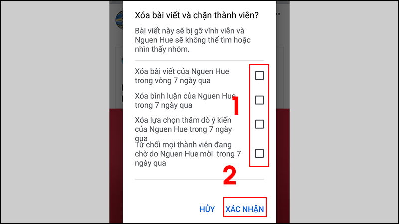 - Bước 4: Chọn các tùy chọn khác  Nhấn Xác nhận.