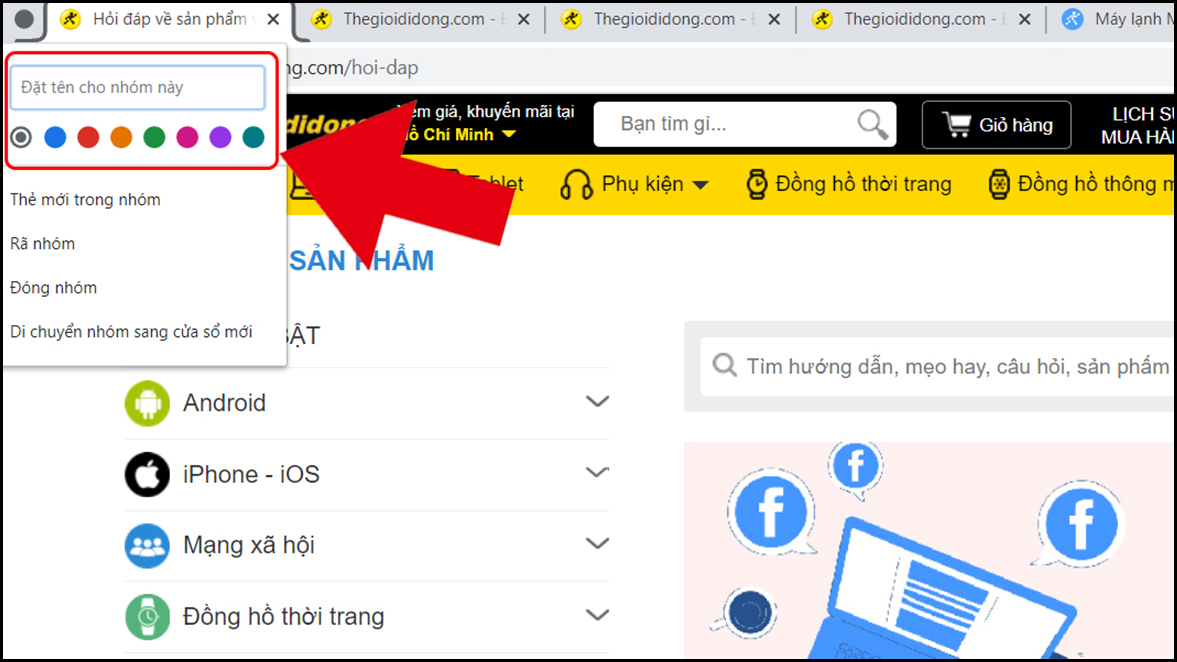 đặt tên + màu