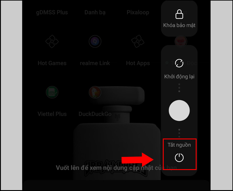 Khởi động lại điện thoại