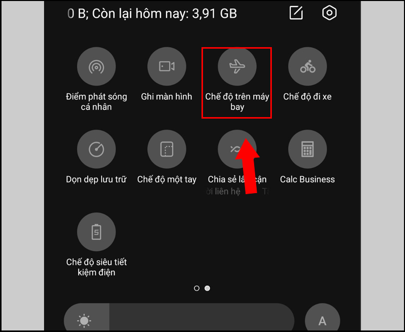 Bật chế độ máy bay