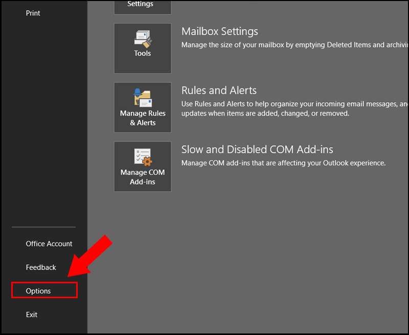 Bật t&iacute;nh năng chuyển đổi đơn vị đo trong Outlook