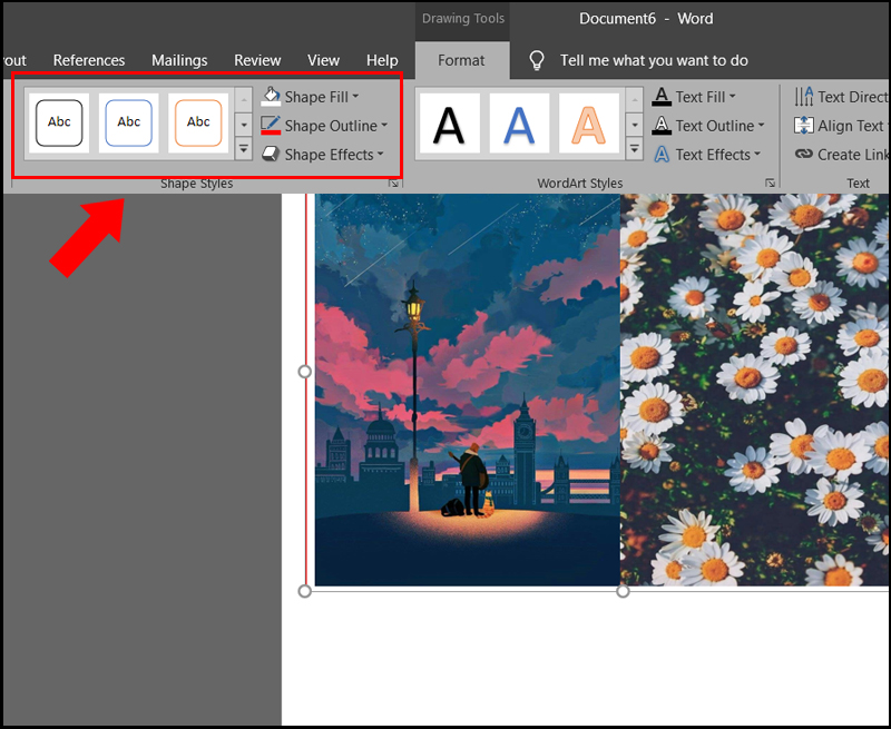 Gh&eacute;p ảnh bằng Text box