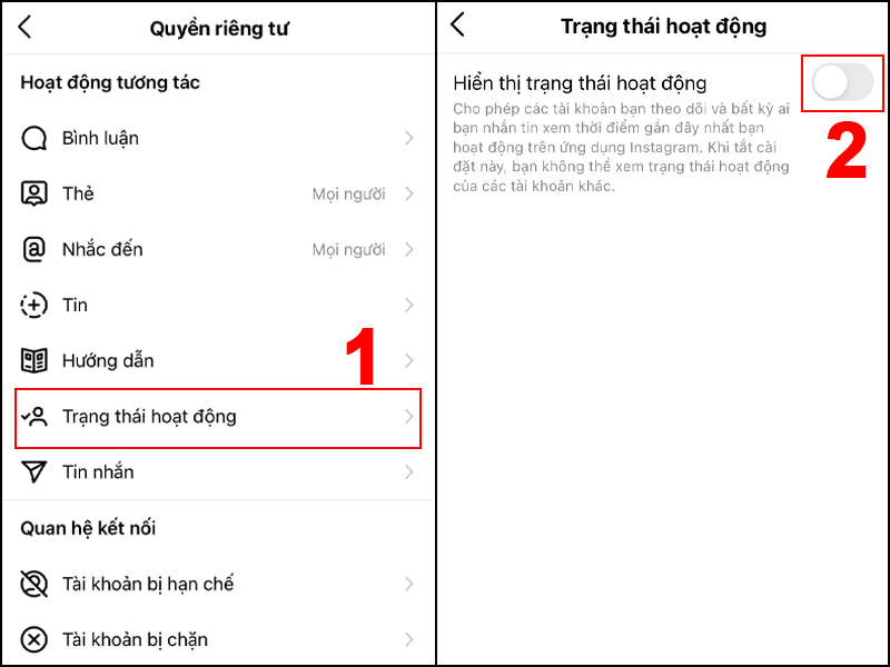 Trượt sang trái để tắt