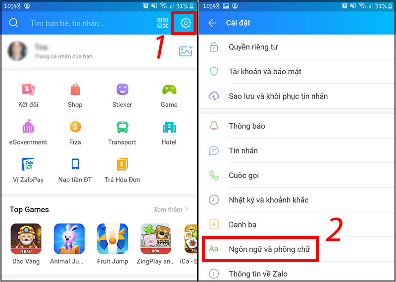 Cách đổi ngôn ngữ Zalo trên điện thoại Android, iPhone cực đơn giản