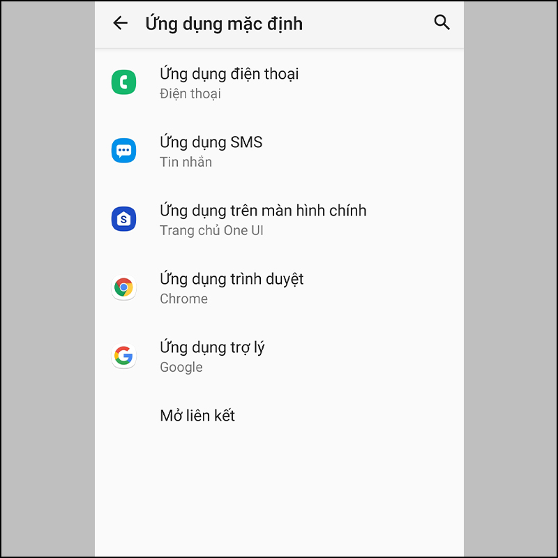 cách thay đổi ứng dụng mặc định trên điện thoại Android