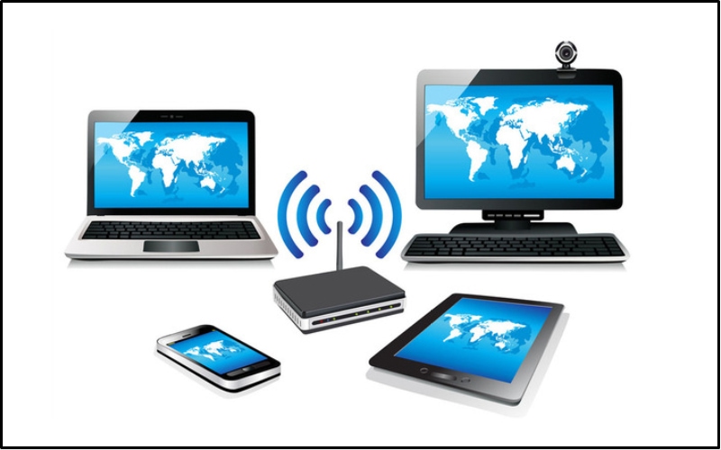 Điện thoại, máy tính, WiFi sẵn sàng