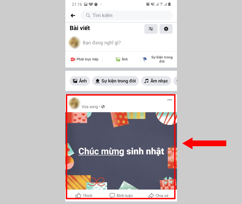  Sau khi thực hiện, bản nháp đã lưu sẽ được đăng trên Facebook của bạn.