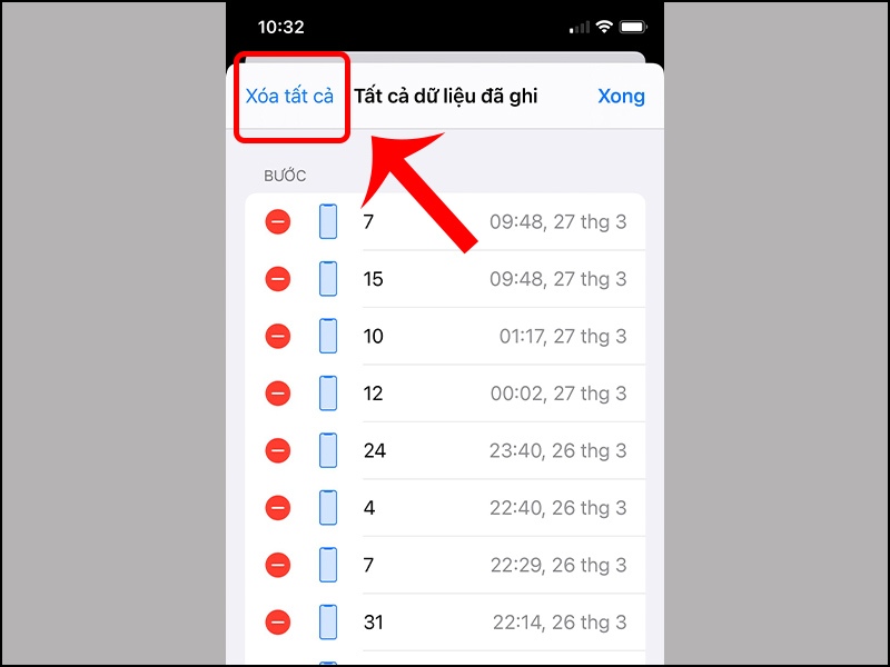 Bạn chọn xo&aacute; tất cả.