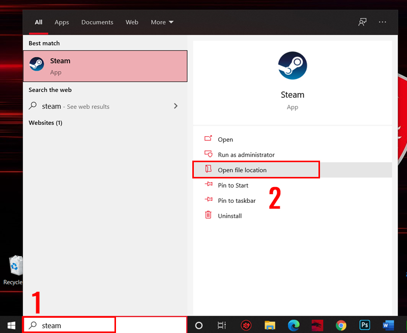 T&igrave;m file .exe của phần mềm muốn ẩn