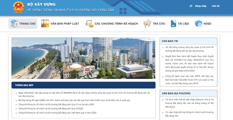 Bất Động Sản từ Bộ Xây dựng