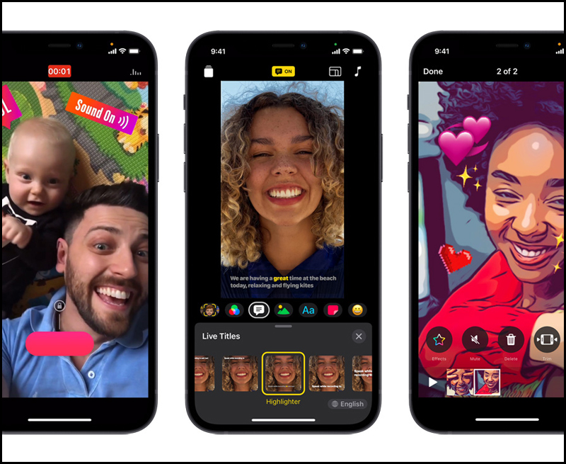 Apple Clips cho ph&eacute;p người d&ugrave;ng tạo ra c&aacute;c đoạn video ngắn với bộ lọc nghệ thuật