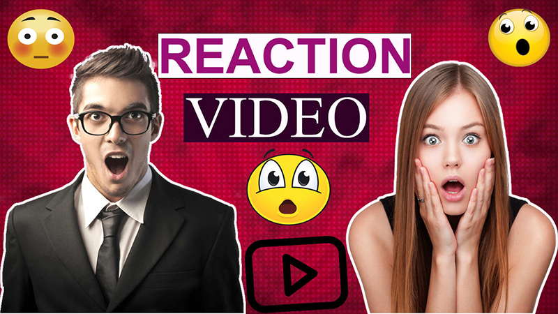 Thumbnail của video Reaction thường xuyên chèn đa dạng các biểu cảm khuôn mặt