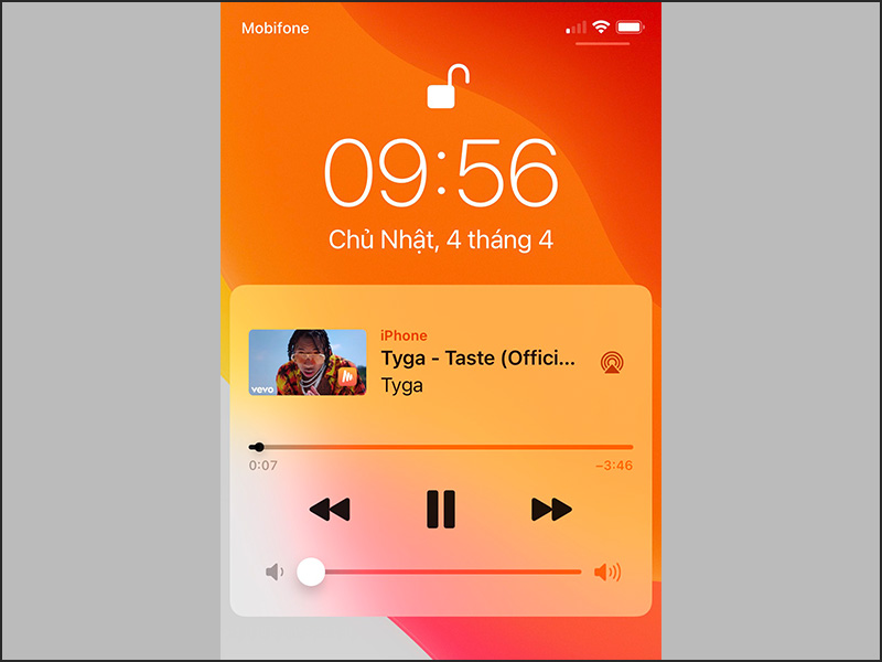 Phát nhạc ở chế độ tắt màn hình