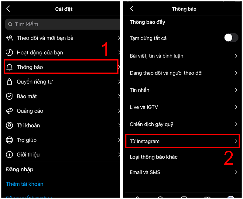 Cách tuỳ chỉnh thông báo Instagram trên điện thoại