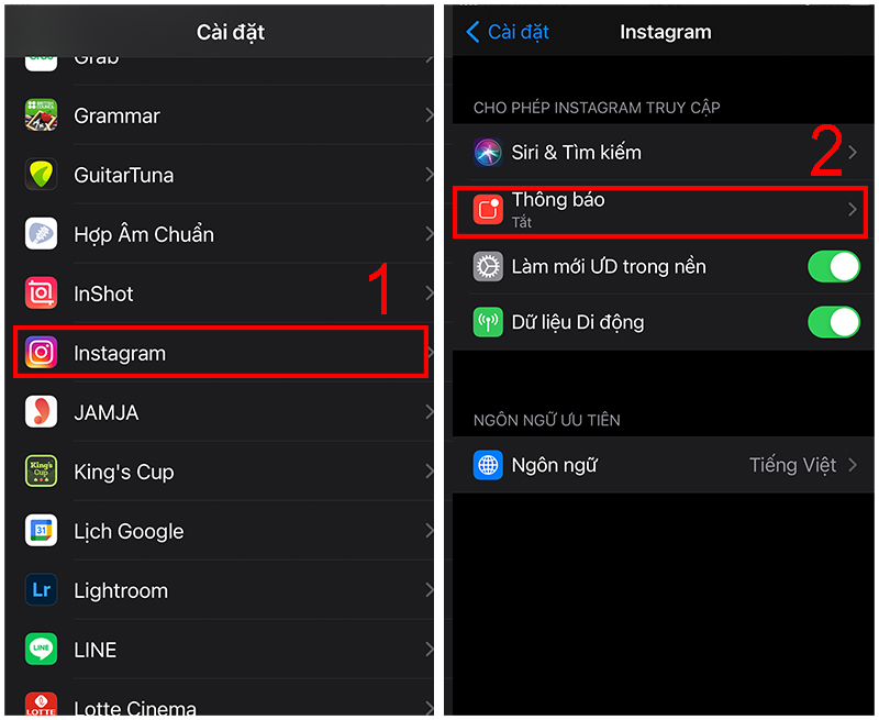 Cách tuỳ chỉnh thông báo Instagram trên điện thoại