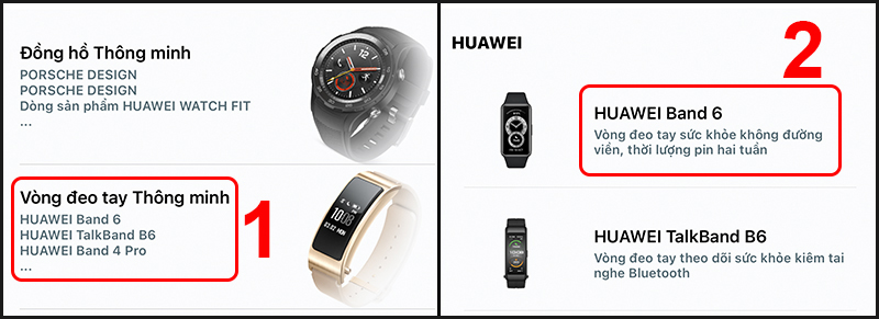 Kết nối điện thoại với Band 6