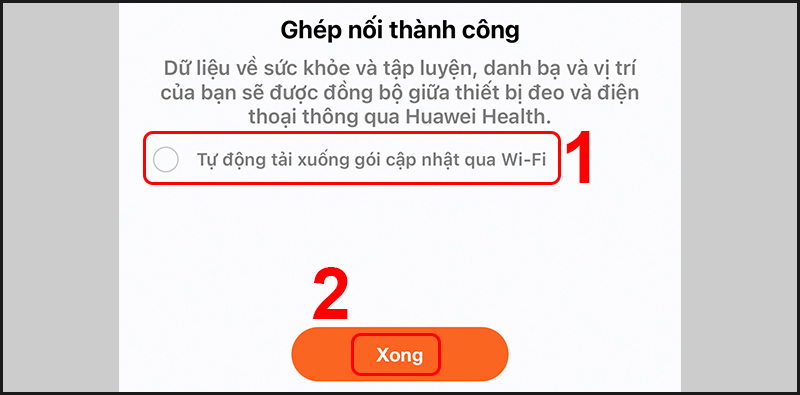 Chọn Tự động tải xuống g&oacute;i cập nhật Wi-Fi